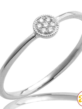 14KW 0.04CTW DIAMOND FLAT DISC RING