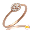 14KR 0.12CTW DIAMOND OPEN SIDEWAYS OVAL RING