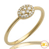 14KY 0.12CTW DIAMOND OPEN SIDEWAYS OVAL RING