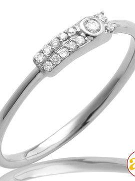 14KW 0.07CTW DIAMOND 2-ROW RING