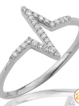 14KW 0.11CTW DIAMOND HEARTBEAT RING