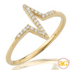 14KY 0.11CTW DIAMOND HEARTBEAT RING