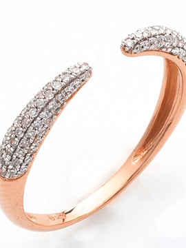 14KR 0.25CTW PAVE DIAMOND OPEN BAND