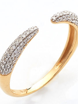 14KY 0.25CTW PAVE DIAMOND OPEN BAND