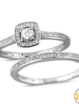 14KW 0.35CTW DIAMOND BRIDAL SET