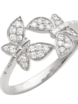 14KW 0.25CTW DIAMOND OPEN DESIGN RING