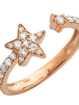 14KR 0.40CTW DIAMOND OPEN STAR DESIGN RING