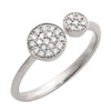 14KW 0.25CTW DIAMOND DESIGNER OPEN RING