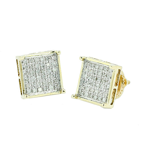 10KY 0.25CTW DIAMOND SQUARE PRONG ER