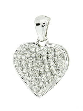 10KW 0.50CTW INVERTED HEART PENDANT