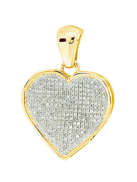 10KY 0.50CTW INVERTED HEART PENDANT