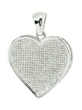 10KW 0.75CTW INVERTED HEART PENDANT