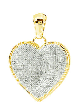 10KY 1.00CTW INVERTED HEART PENDANT