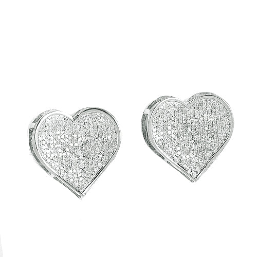 10KW 0.65CTW HEART EARRINGS