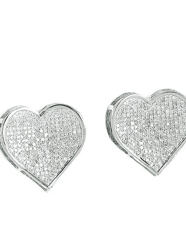 10KW 0.65CTW HEART EARRINGS