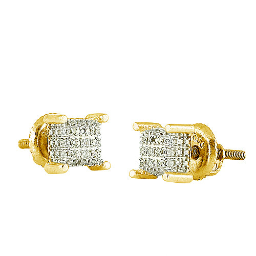 10KY 0.10CTW DIAMOND DICE EARRINGS