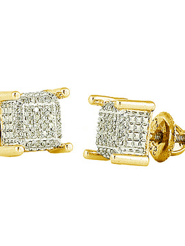 10KY 0.15CTW DIAMOND DICE EARRINGS