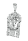 10KW 0.75CTW DIAMOND JESUS HEAD PENDANT