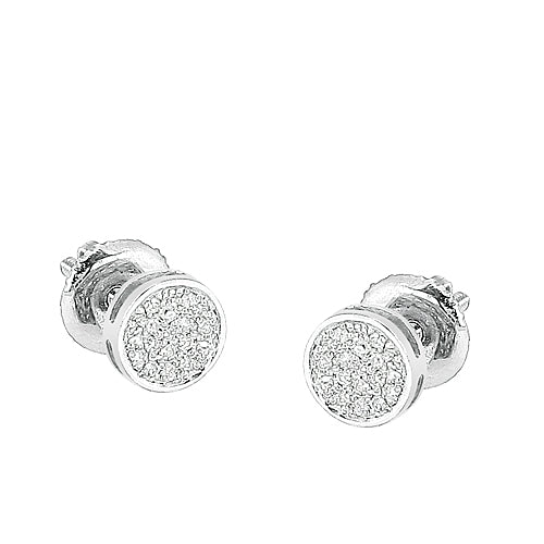 10KW 0.10CTW DIAMOND DISC EARRINGS