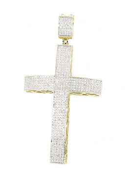 10KY 1.15CTW DIAMOND DOME MICROPAVE CROSS