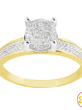 10KY 0.25CTW DIAMOND FANY RING