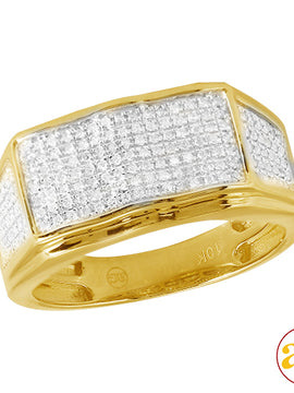 10KY 0.35CTW DIAMOND MENS RING