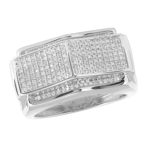 10KW 0.55CTW MICROPAVE DIAMOND MENS RING