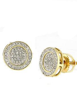 10KY 0.25CTW DIAMOND DISC EARRINGS