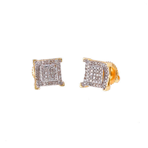 10KY 0.25CTW DIAMOND FANCY EARRINGS