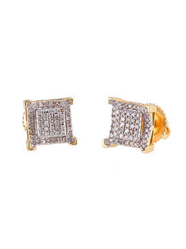 10KY 0.25CTW DIAMOND FANCY EARRINGS