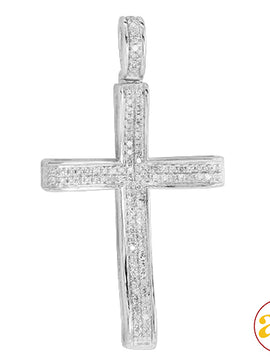 10KW 0.20CTW DIAMOND CROSS PENDANT