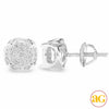 10KW 0.25CTW DIAMOND DISC EARRINGS