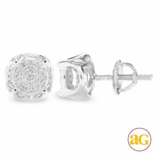 10KW 0.25CTW DIAMOND DISC EARRINGS