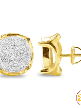 10KY 0.60CTW DIAMOND DISC EARRINGS