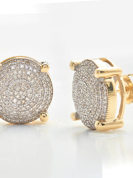 10KY 0.80CTW DIAMOND DISC EARRINGS