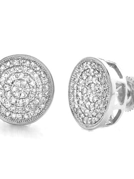 10KW 0.75CTW DIAMOND CONCAVE DISC EARRINGS