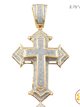 10KY 1.25CTW DIAMOND CROSS