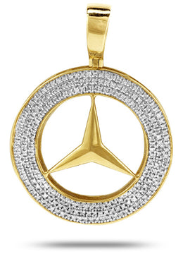 10KY 0.65CTW DIAMOND TRI-STAR AUTO PENDANT