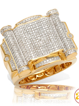 10KY 1.00CTW DIAMOND MENS RING