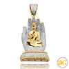 10KY 2.75CTW DIAMOND BUDDHA HAND PENDANT