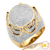 10KY 2.65CTW DIAMOND MENS ROUND DOME SHAPED RING -