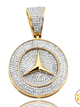 10KY 1.05CTW DIAMOND TRI-STAR AUTOMOBILE PENDANT