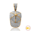 10KY 1.50CTW DIAMOND BASEBALL CAP PENDANT