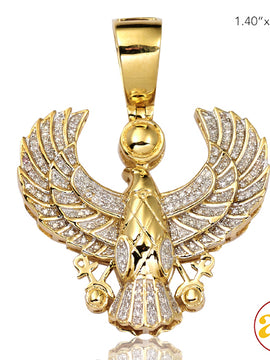 10KY 0.35CTW DIAMOND MEXICAN EAGLE PENDANT