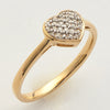 10KY 0.10CTW DIAMOND HEART RING