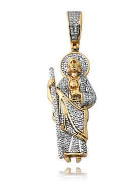 10KY 0.25CTW DIAMOND ST. JUDE PENDANT