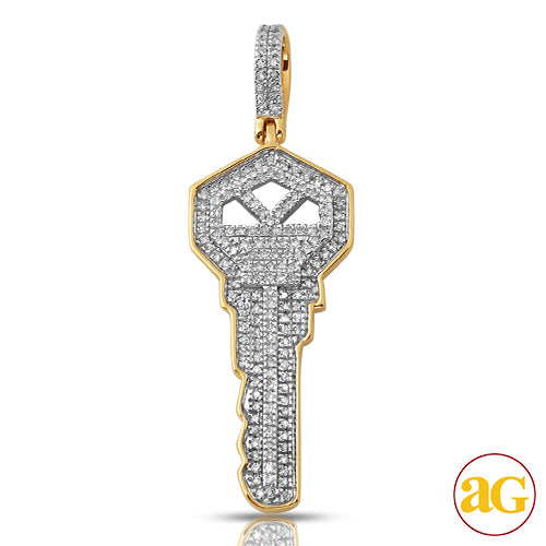 10KY 0.35CTW DIAMOND KEY PENDANT