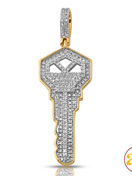 10KY 0.35CTW DIAMOND KEY PENDANT