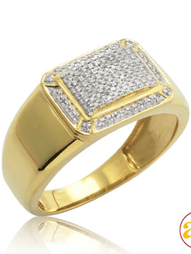 10KY 0.30CTW DIAMOND MENS RING