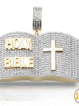 10KY 1.15CTW DIAMOND 'HOLY BIBLE' PENDANT